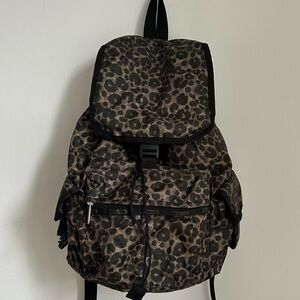 LeSportsac Nylon Leopard Print Backpack Bag